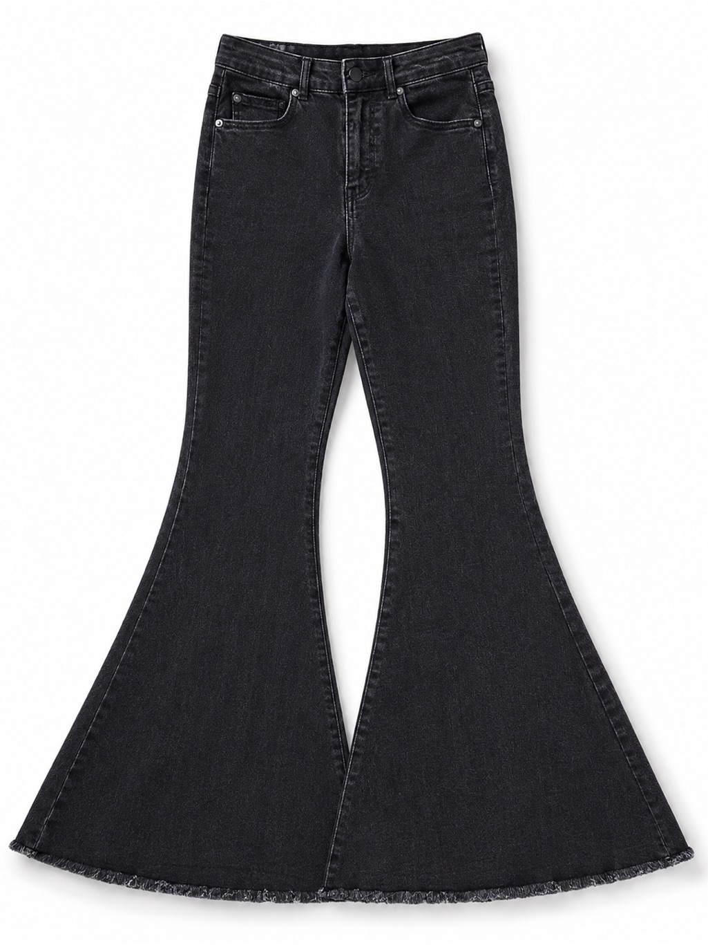 We The Free Twenty Seven Lace Up Flare Jeans Womens Size 27 Black Raw Hem Y2k